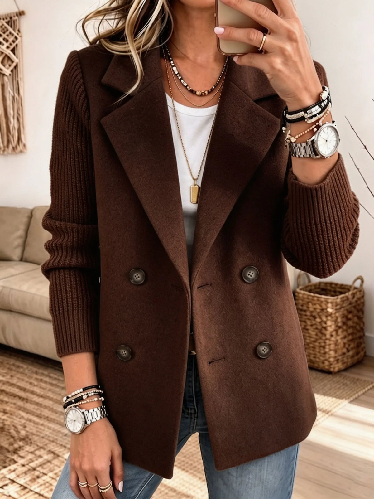 Carla | Blazer Élégant à Manches en Maille