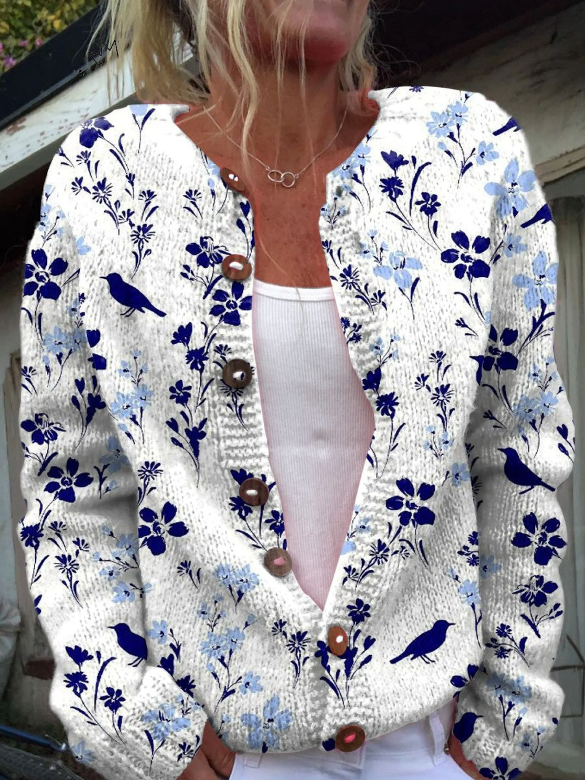 Louise – Cardigan Boutonné Volière, mode femme GabrielPetit