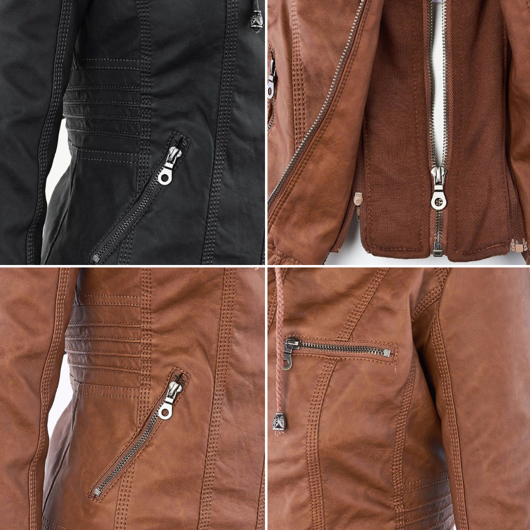 Chloé | Veste en Cuir Robuste et Élégante