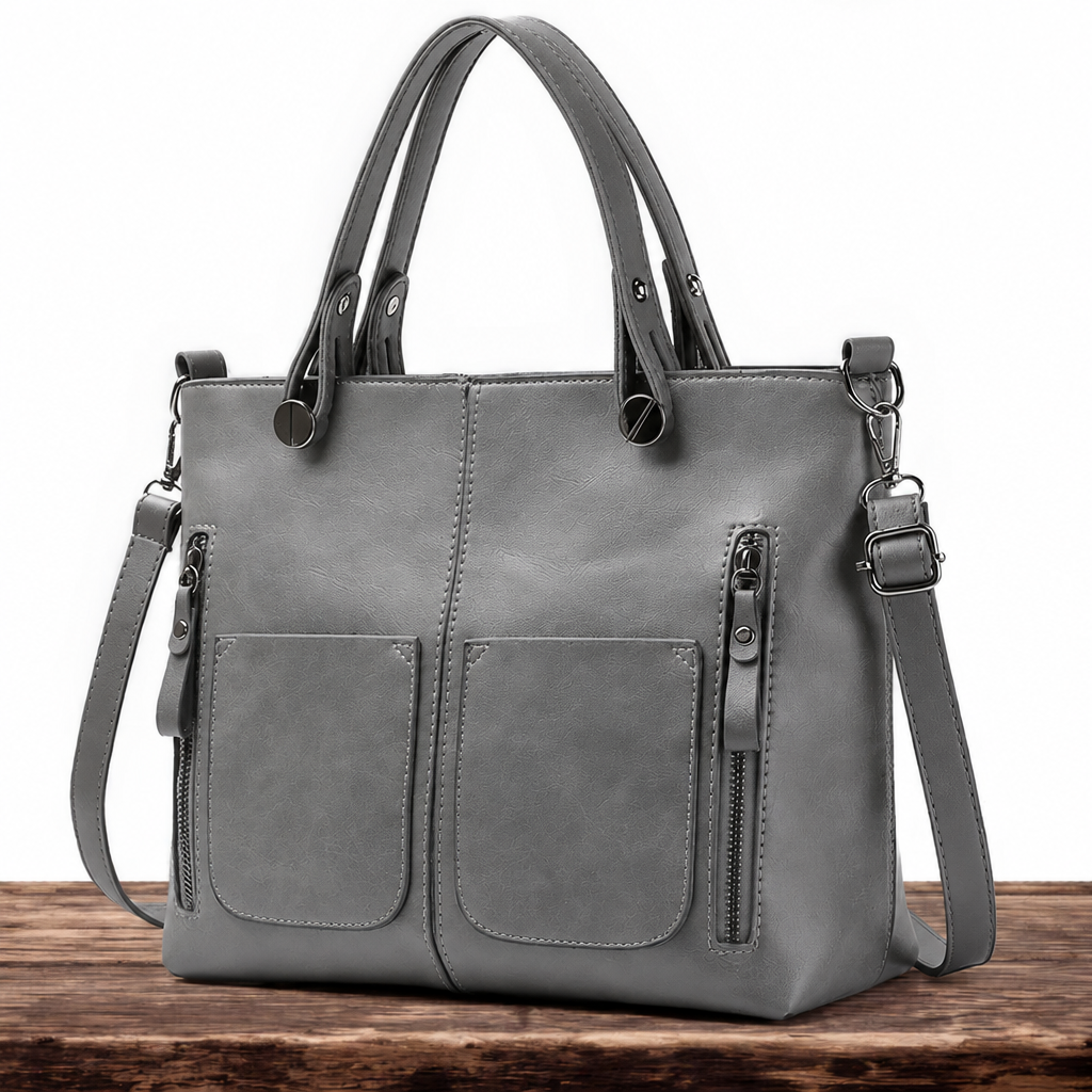 Jocelyne | Sac Bandoulière Élégant en Similicuir – Gris