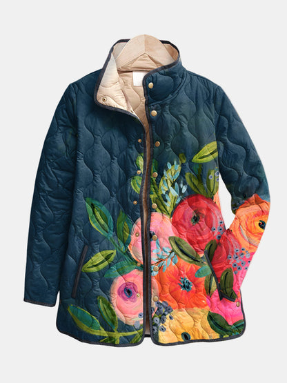 Madeleine – Veste Matelassée Fleurs Nostalgie, mode femme GabrielPetit