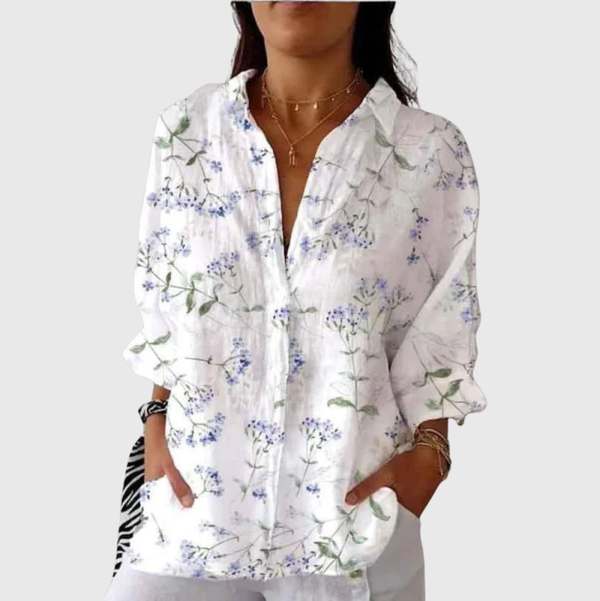 Adèle™ | Blouse Fluide à Motifs