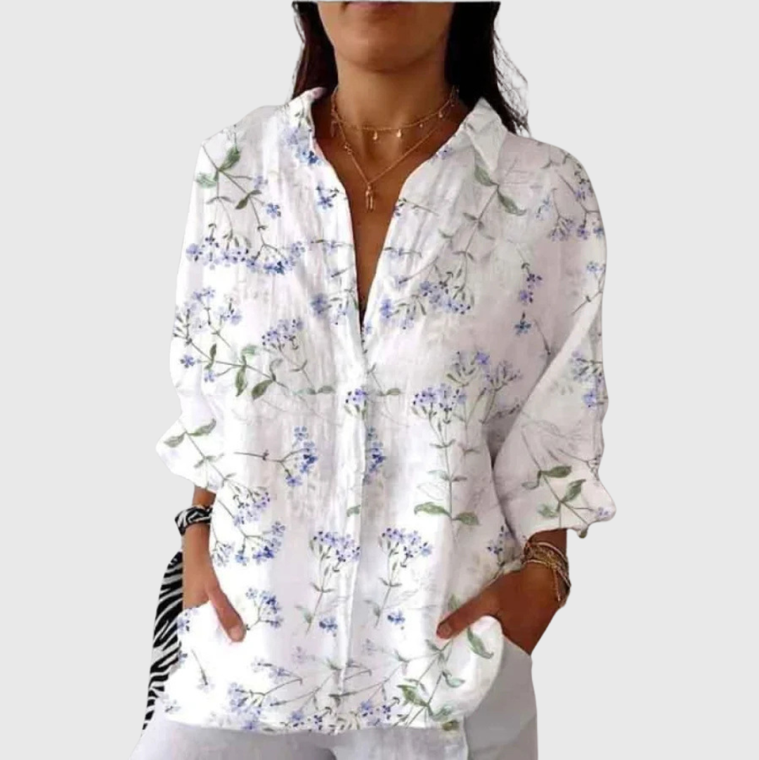 Adèle™ | Blouse Fluide à Motifs