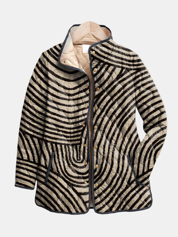Simone – Veste Matelassée Cercles Rétro, mode femme GabrielPetit