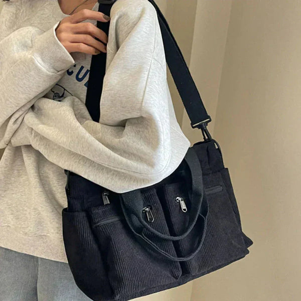 Ginette | Sac Bandoulière en Velours Côtelé – photo 1
