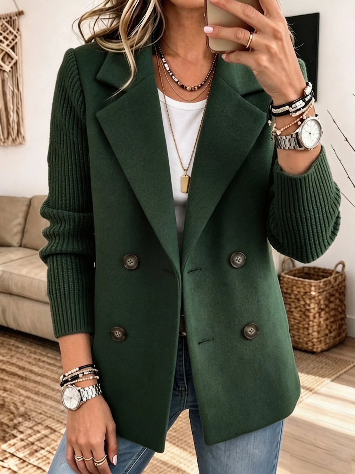 Carla | Blazer Élégant à Manches en Maille