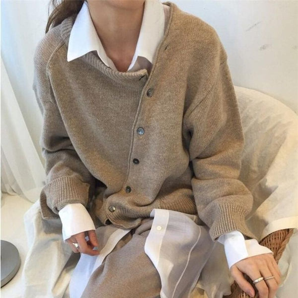 Colette | Cardigan à boutons asymétriques