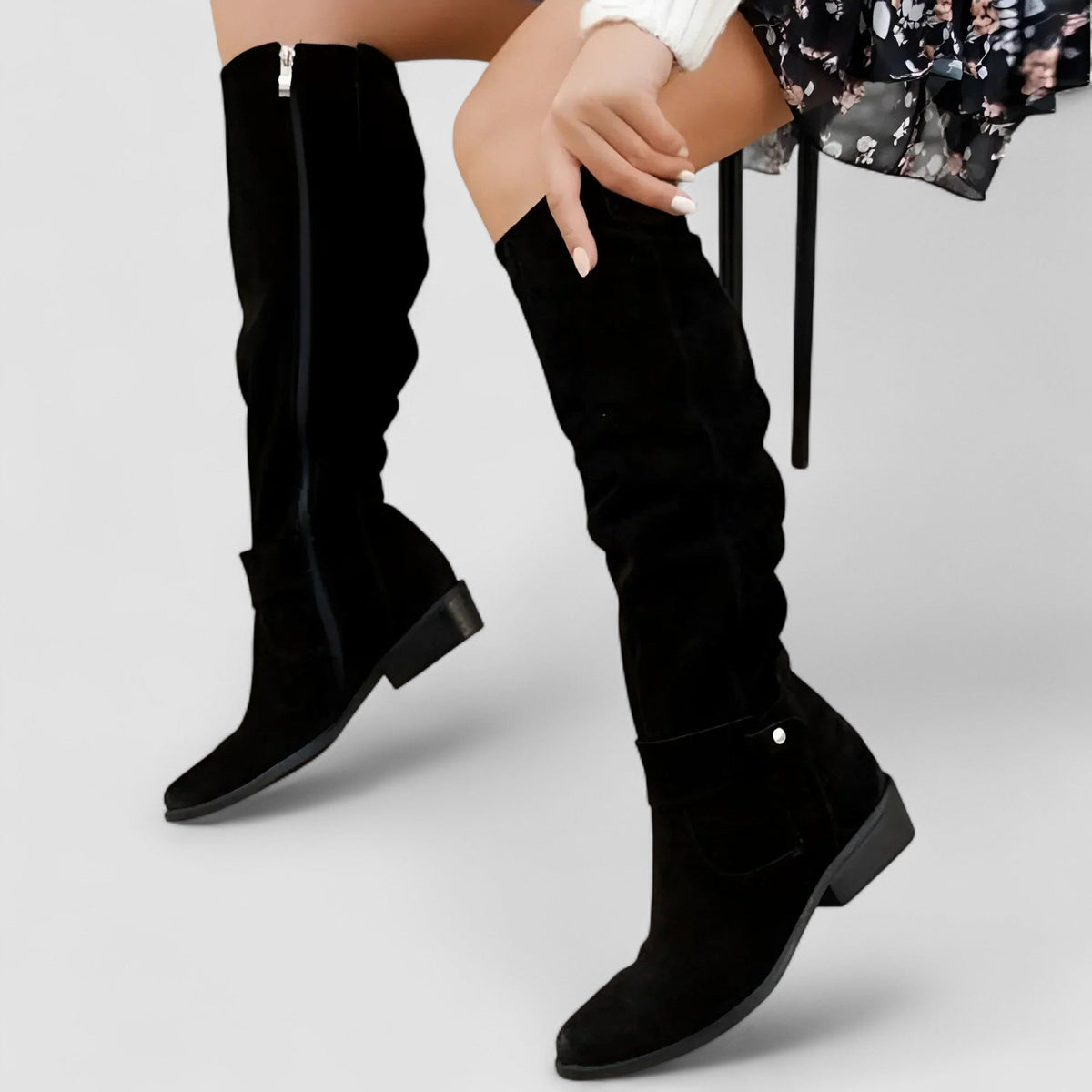 Annette | Bottes hautes en daim – photo 7