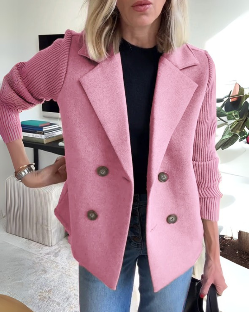 Margaux | Veste ajustée casual à volants et boutons