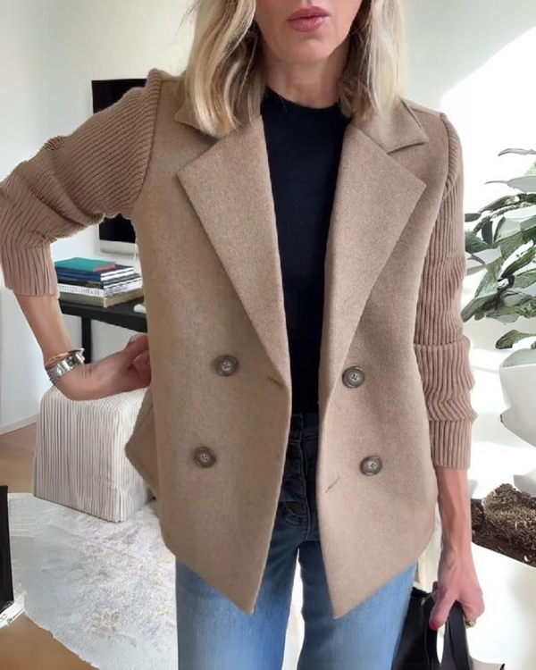 Margaux | Veste ajustée casual à volants et boutons