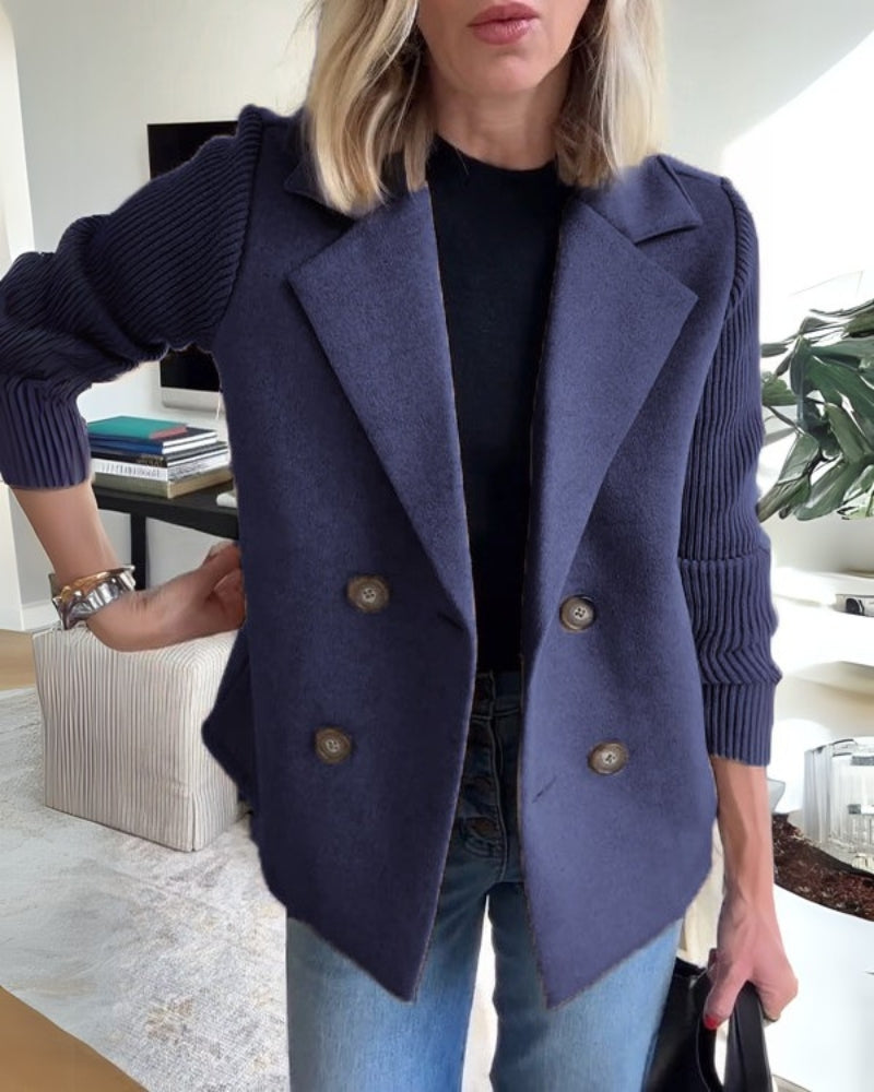 Margaux | Veste ajustée casual à volants et boutons