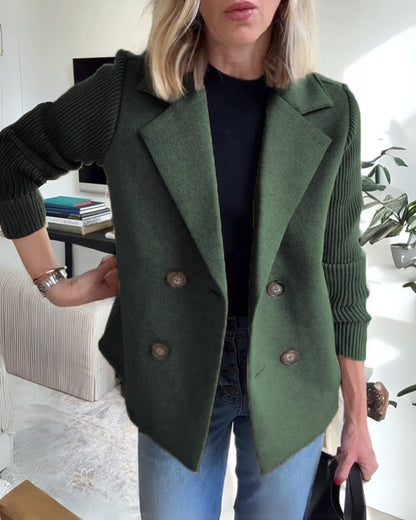 Margaux | Veste ajustée casual à volants et boutons