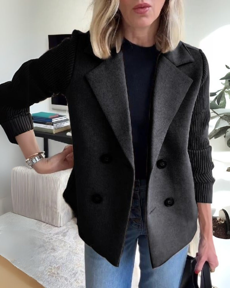Margaux | Veste ajustée casual à volants et boutons