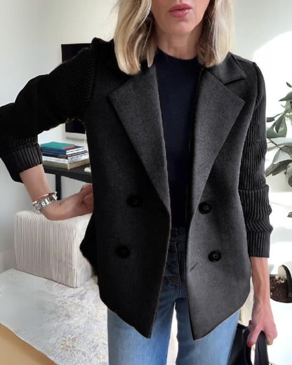 Margaux | Veste ajustée casual à volants et boutons