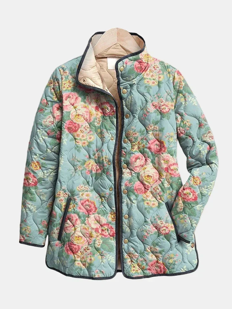 Valentine – Veste Matelassée Fleurs Romantiques, mode femme GabrielPetit