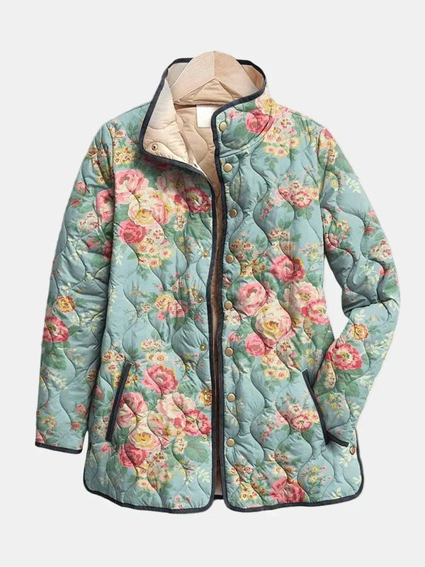 Valentine – Veste Matelassée Fleurs Romantiques, mode femme GabrielPetit