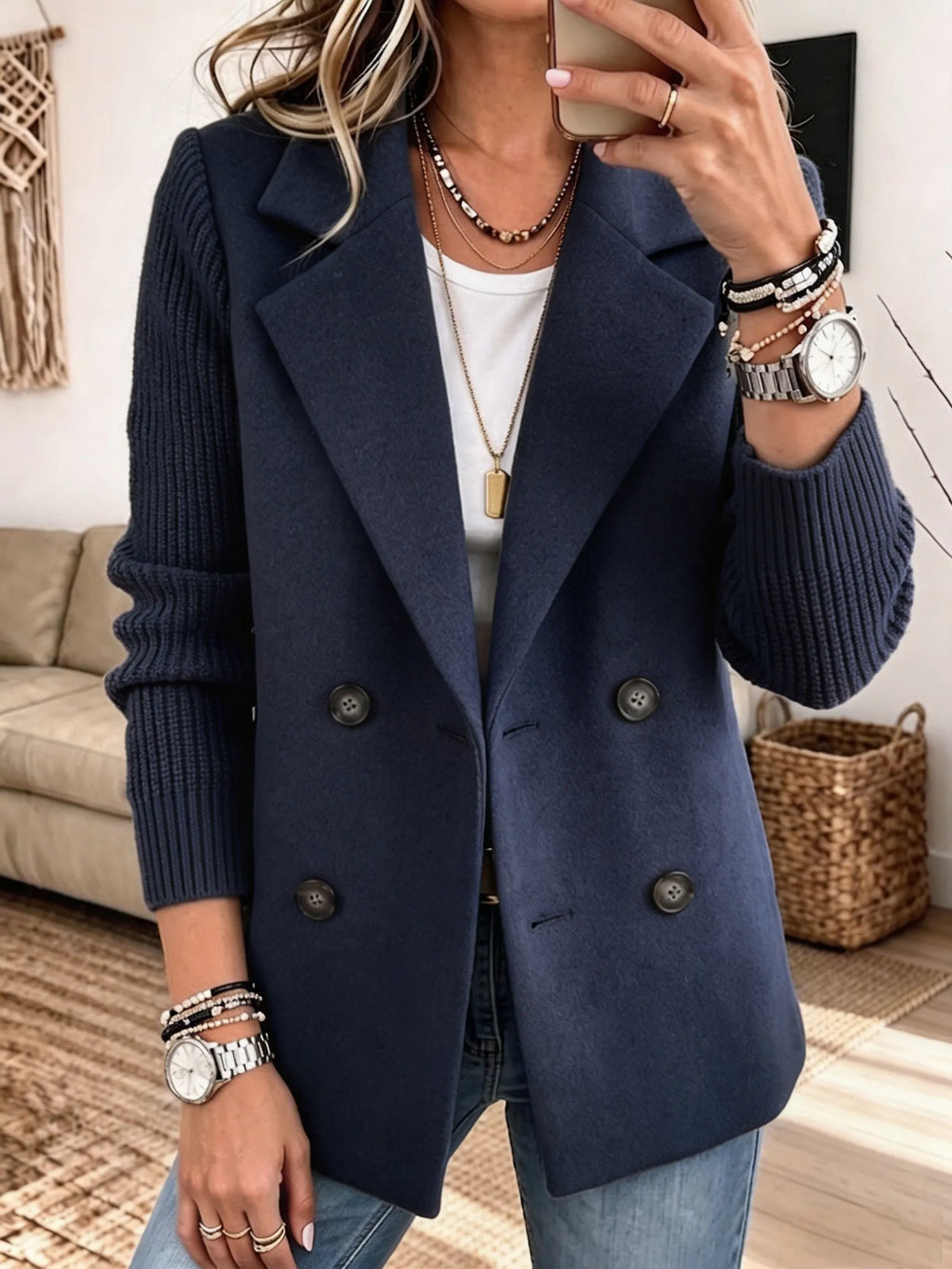 Carla | Blazer Élégant à Manches en Maille