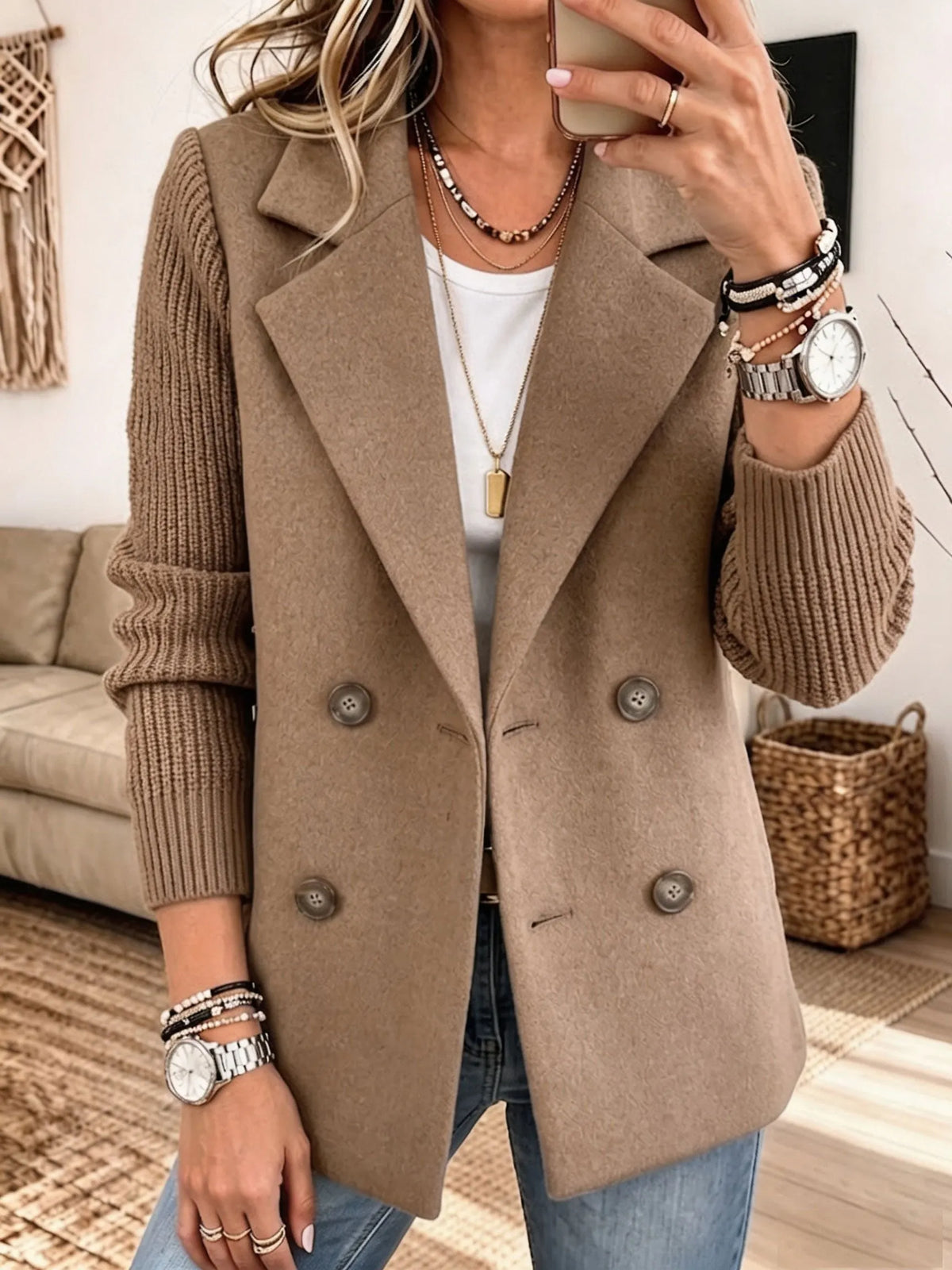 Carla | Blazer Élégant à Manches en Maille