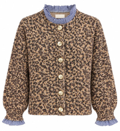 Charlotte | Cardigan en Laine Motif Léopard
