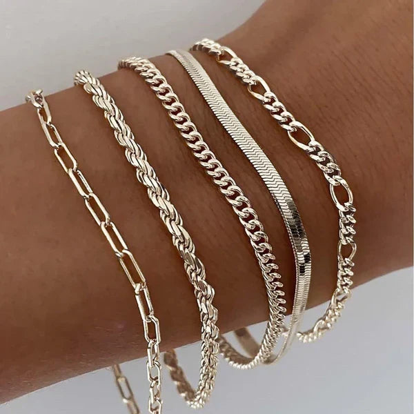 Lot de 5 bracelets en or – photo 2/3