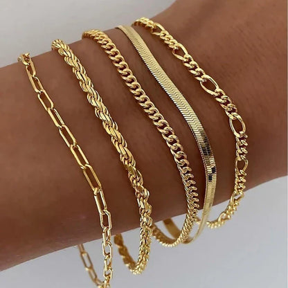 Lot de 5 bracelets en or – photo 1/3