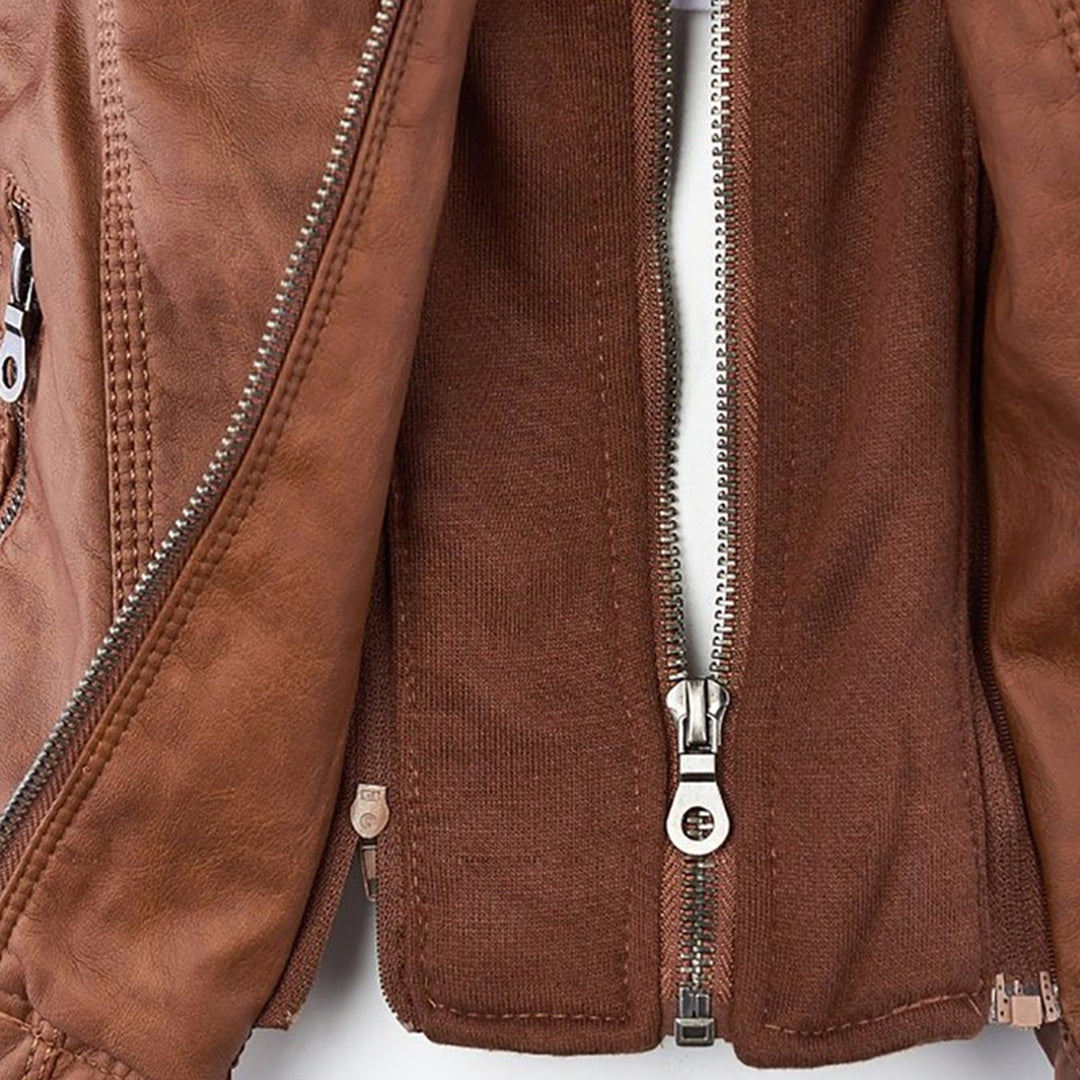Chloé | Veste en Cuir Robuste et Élégante