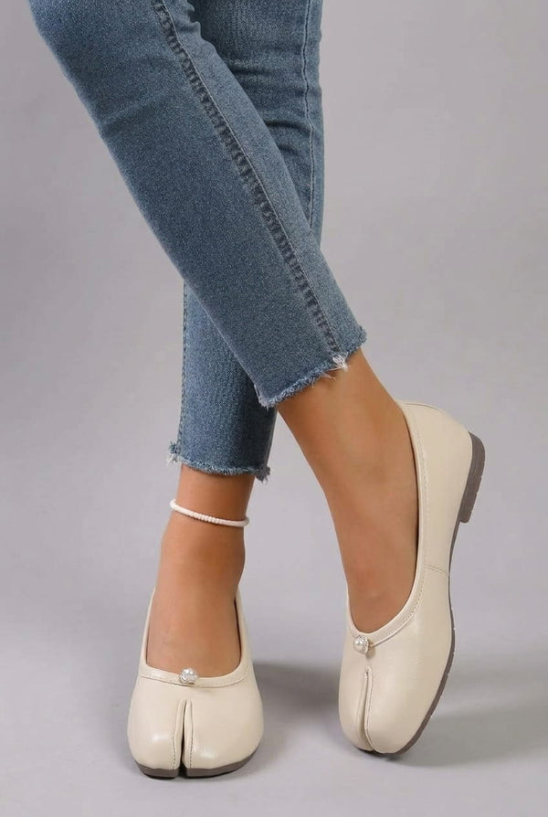 Michelle | Ballerines Tabi en cuir souple – photo 1