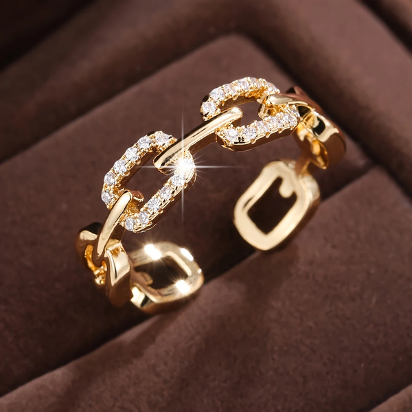 Bague en or Chaîne rayonnante – photo 1/2