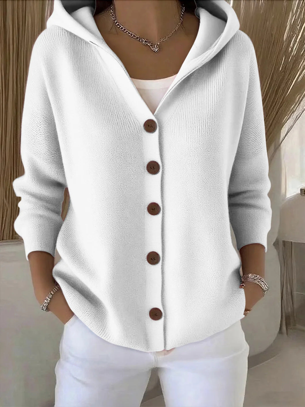Zoé | Cardigan en maille à capuche
