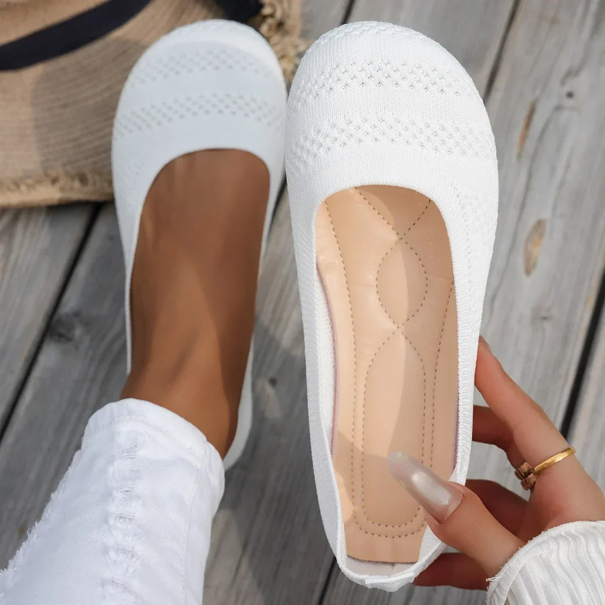 Henriette | Baskets confort en tissu doux – photo 2