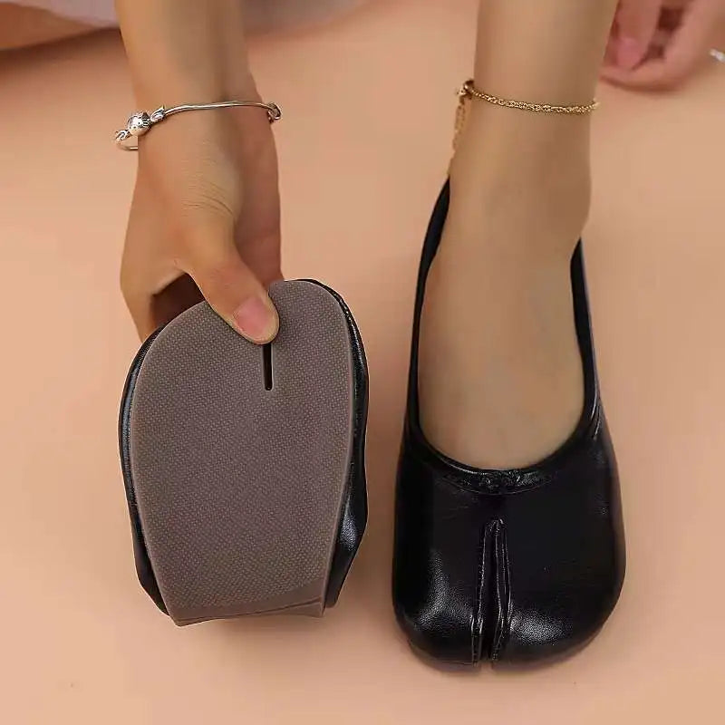 Michelle | Ballerines Tabi en cuir souple – photo 3