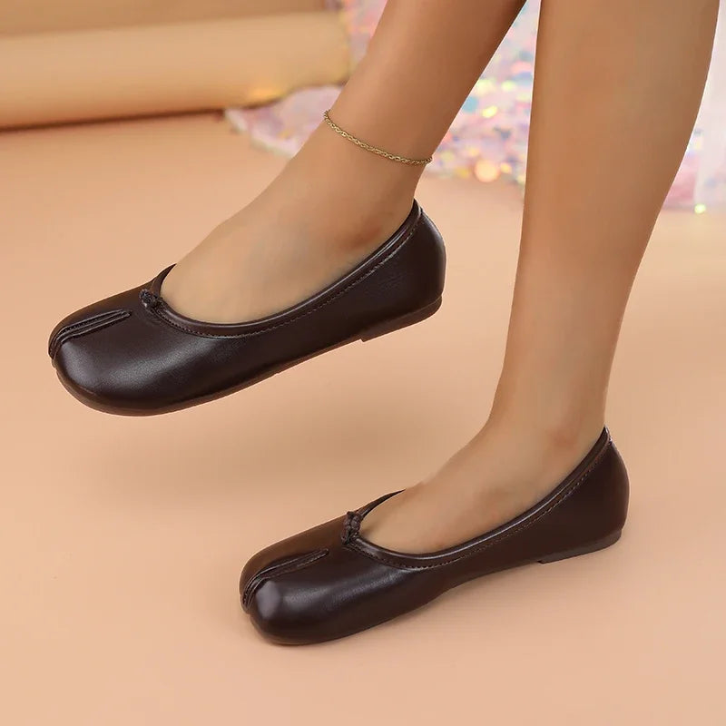 Michelle | Ballerines Tabi en cuir souple – photo 7