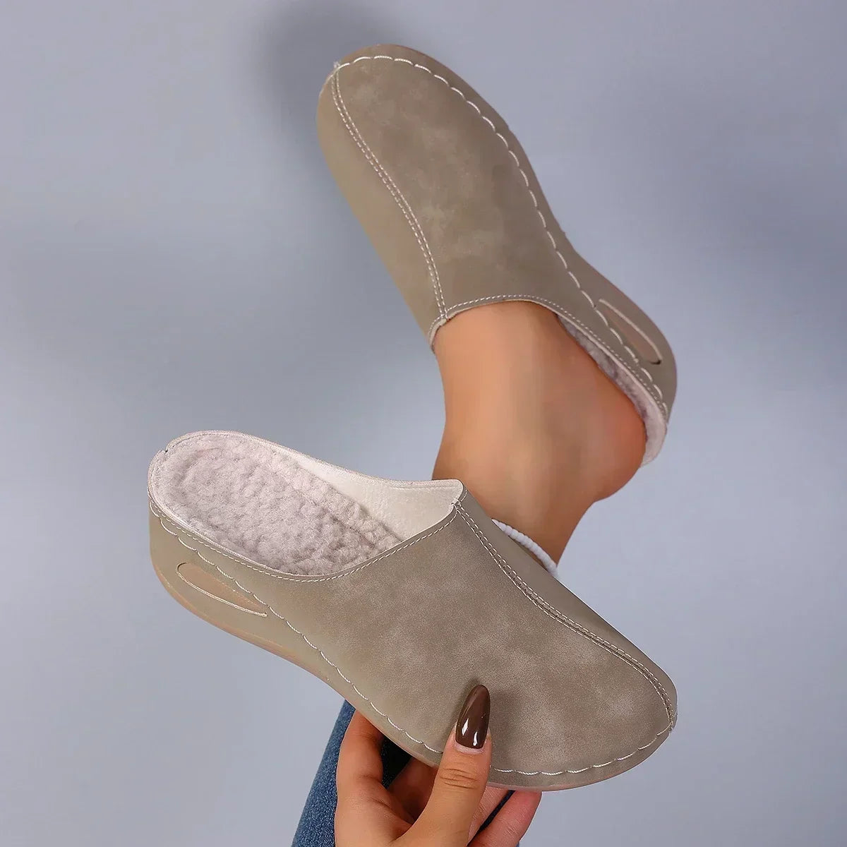 Clotilde | Pantoufles chaudes et confortables – photo 7