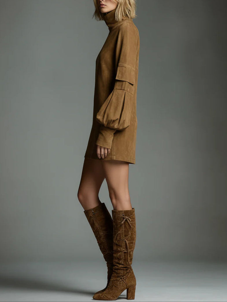 Brigitte | Robe Suédée Seventies