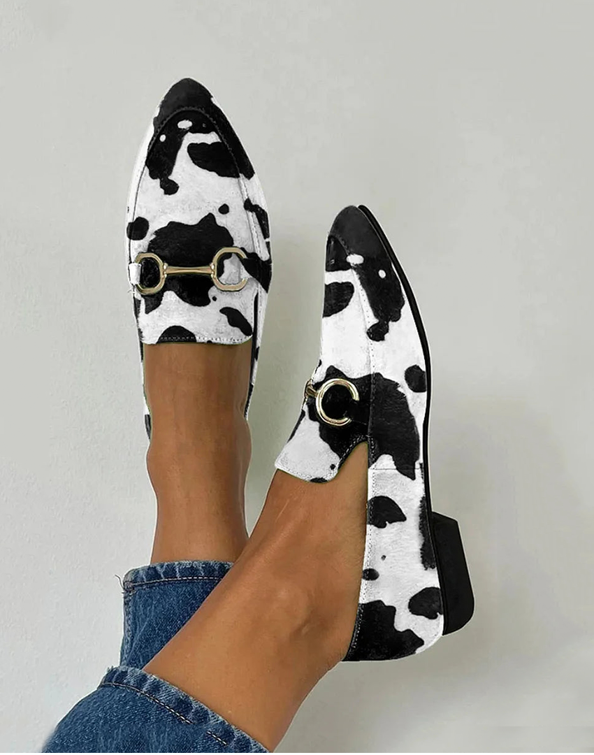 Denise | Mocassins imprimés avec boucle décorative – photo 2