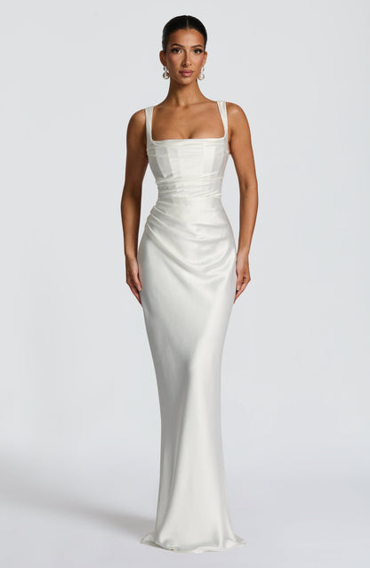 Robe longue Calanthe - Ivoire