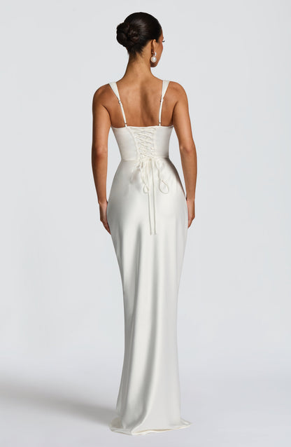 Robe longue Calanthe - Ivoire