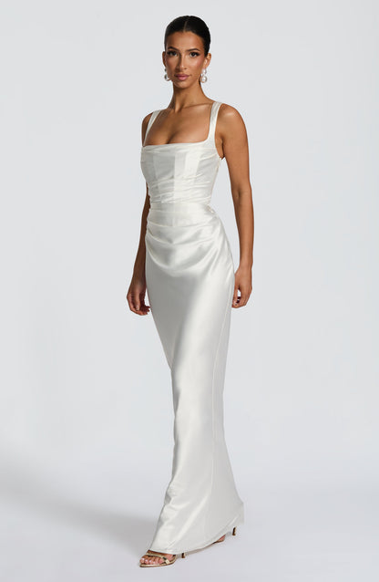 Robe longue Calanthe - Ivoire
