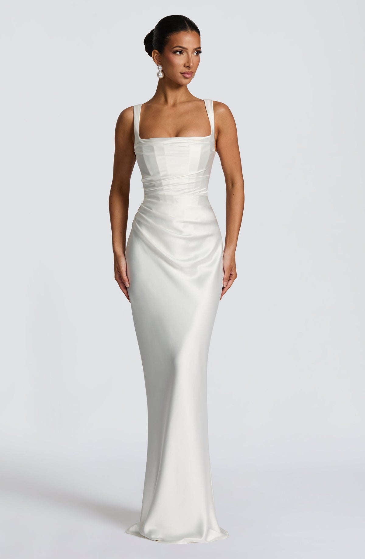 Robe longue Calanthe - Ivoire