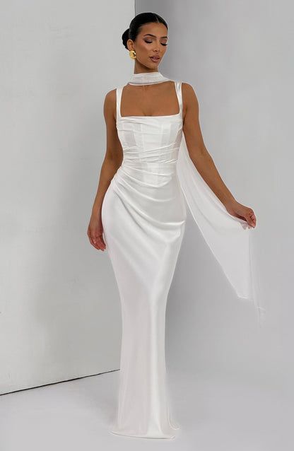 Robe longue Calanthe - Ivoire