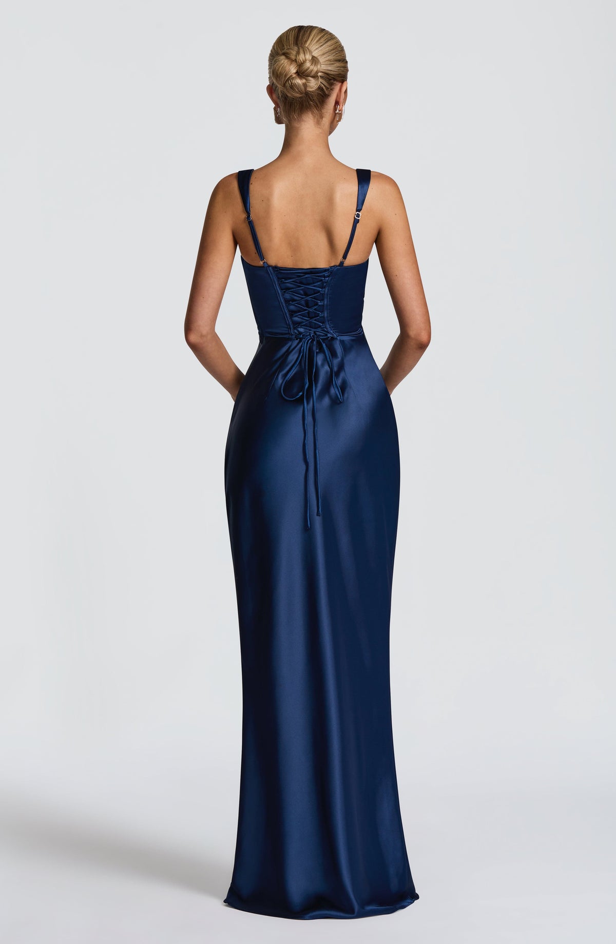 Robe longue Calanthe - Bleu marine