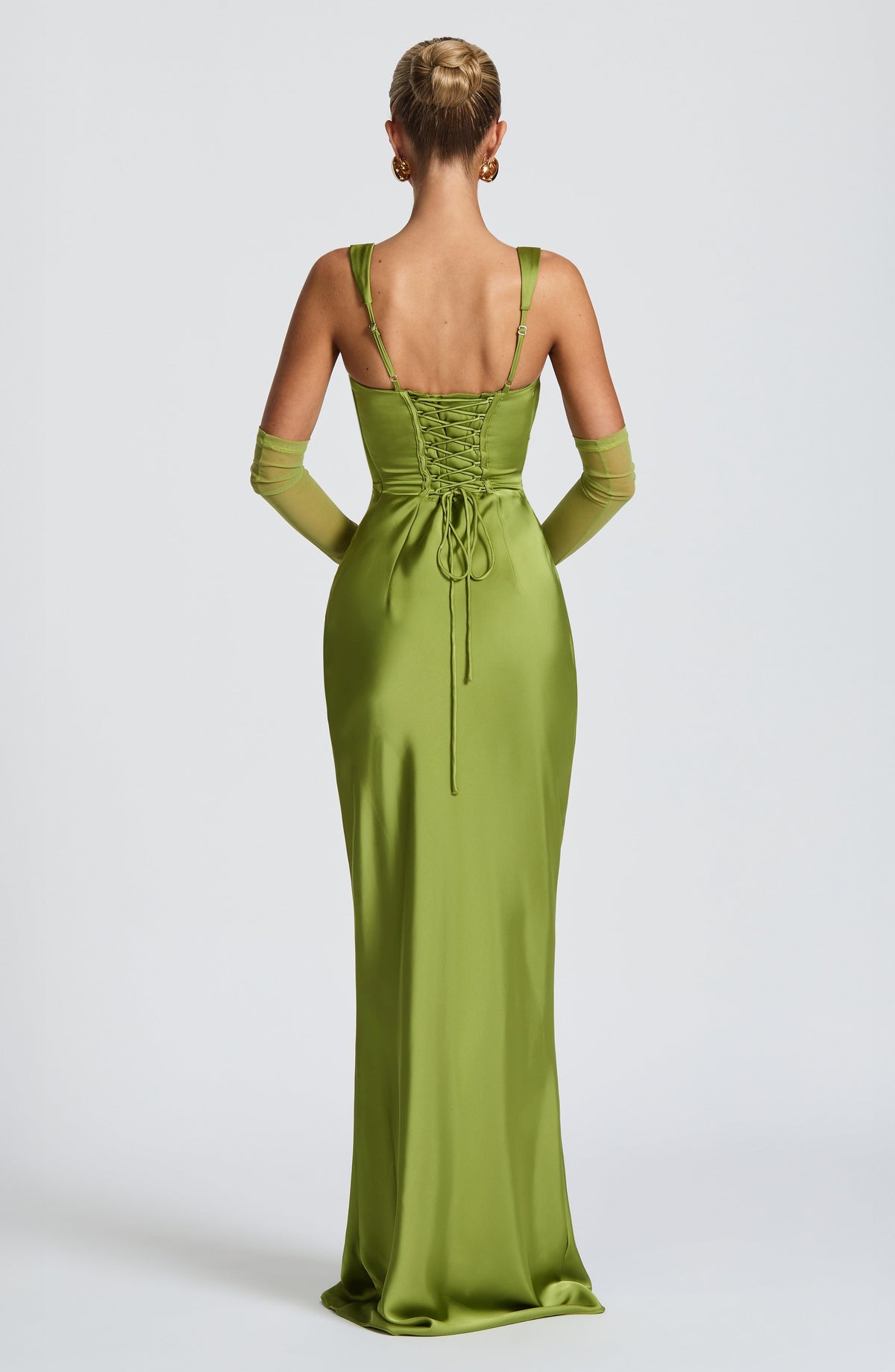 Robe longue Calanthe - Vert olive