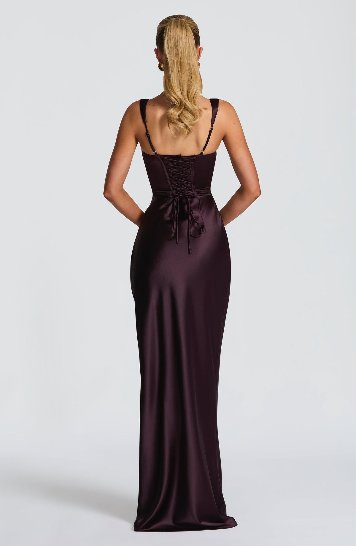 Robe longue Calanthe - Prune
