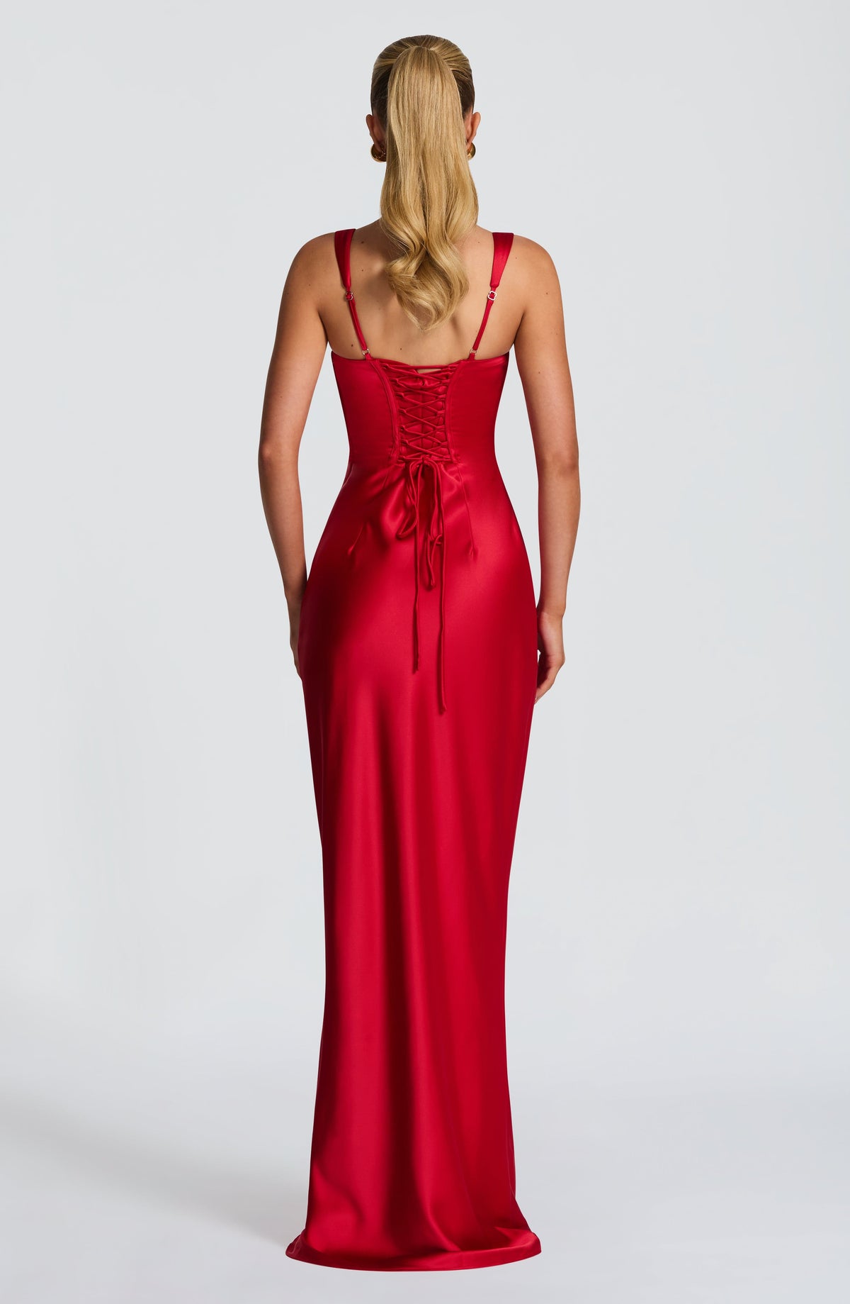 Robe longue Calanthe - Rouge