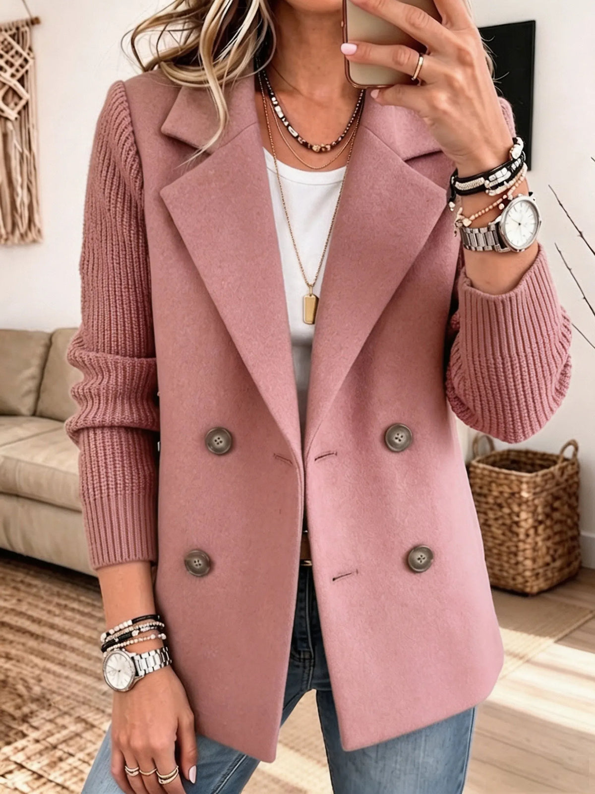 Carla | Blazer Élégant à Manches en Maille