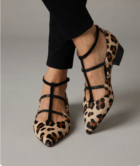 Muguette | Chaussures à talons avec bride léopard – photo 2