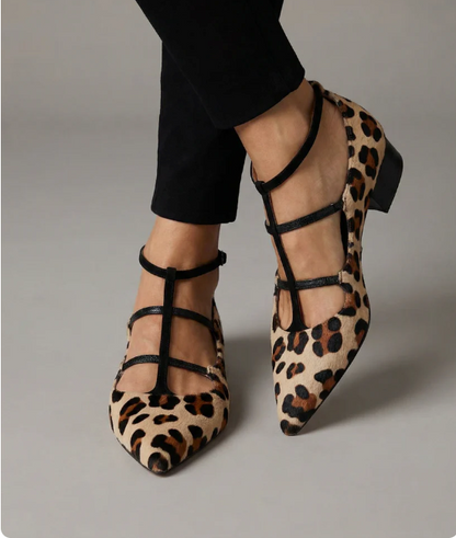Muguette | Chaussures à talons avec bride léopard – photo 2
