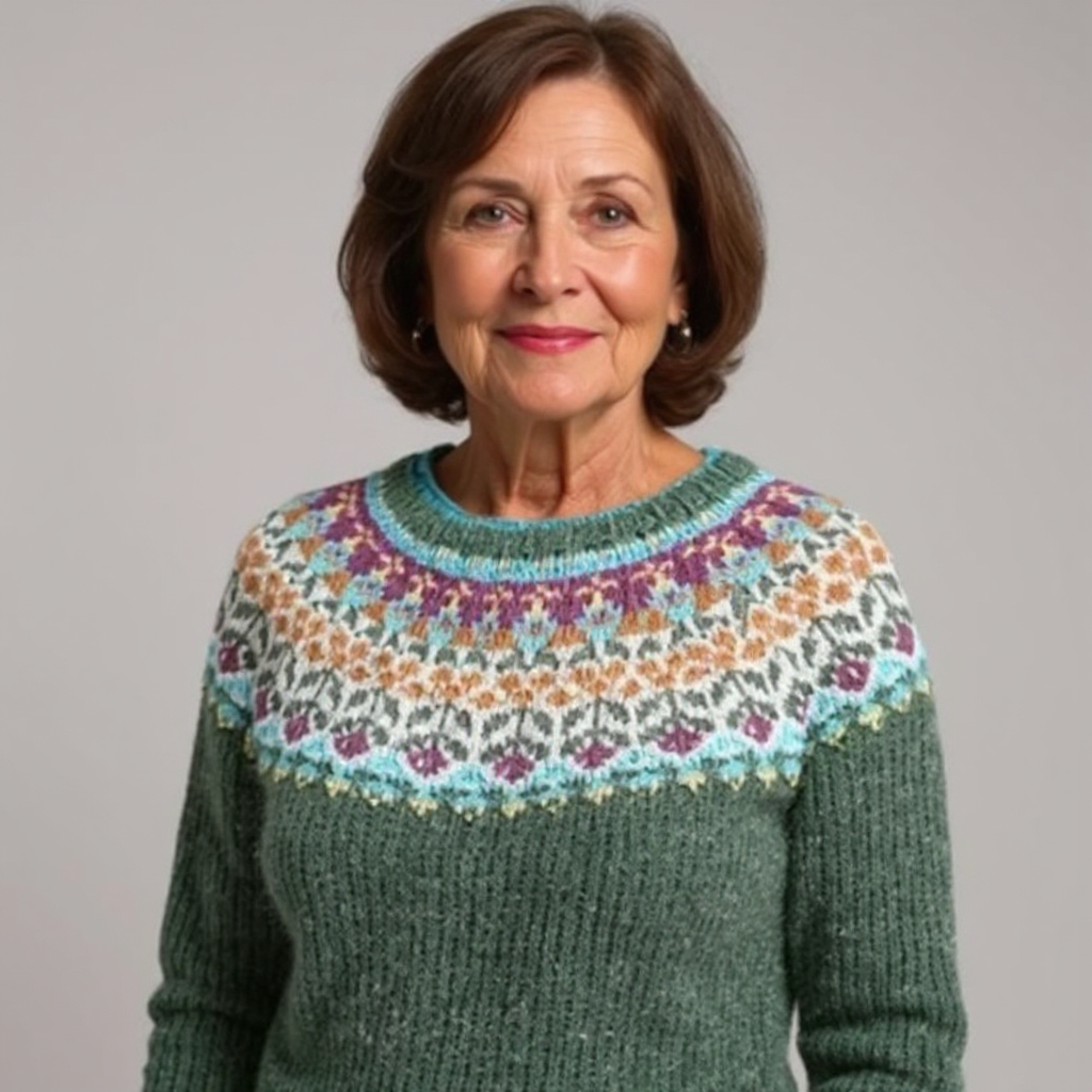 Camille | Pull en Maille Vert Sauge