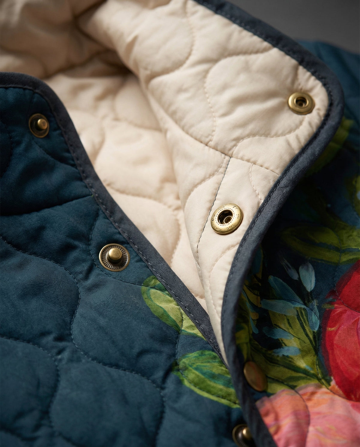 Madeleine | Veste Matelassée Fleurs Nostalgie