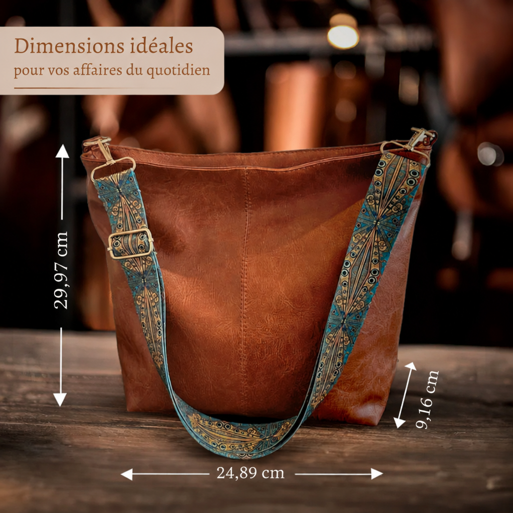Patricia | Sac Bandoulière Vintage en Similicuir – photo 6